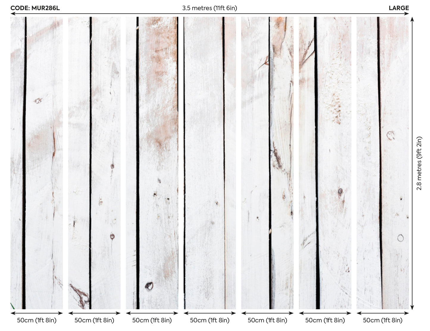 VINTAGE WOOD EFFECT - White