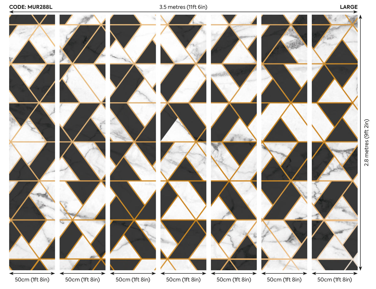 MARBLED TEXTURED GEOMETRIC - White