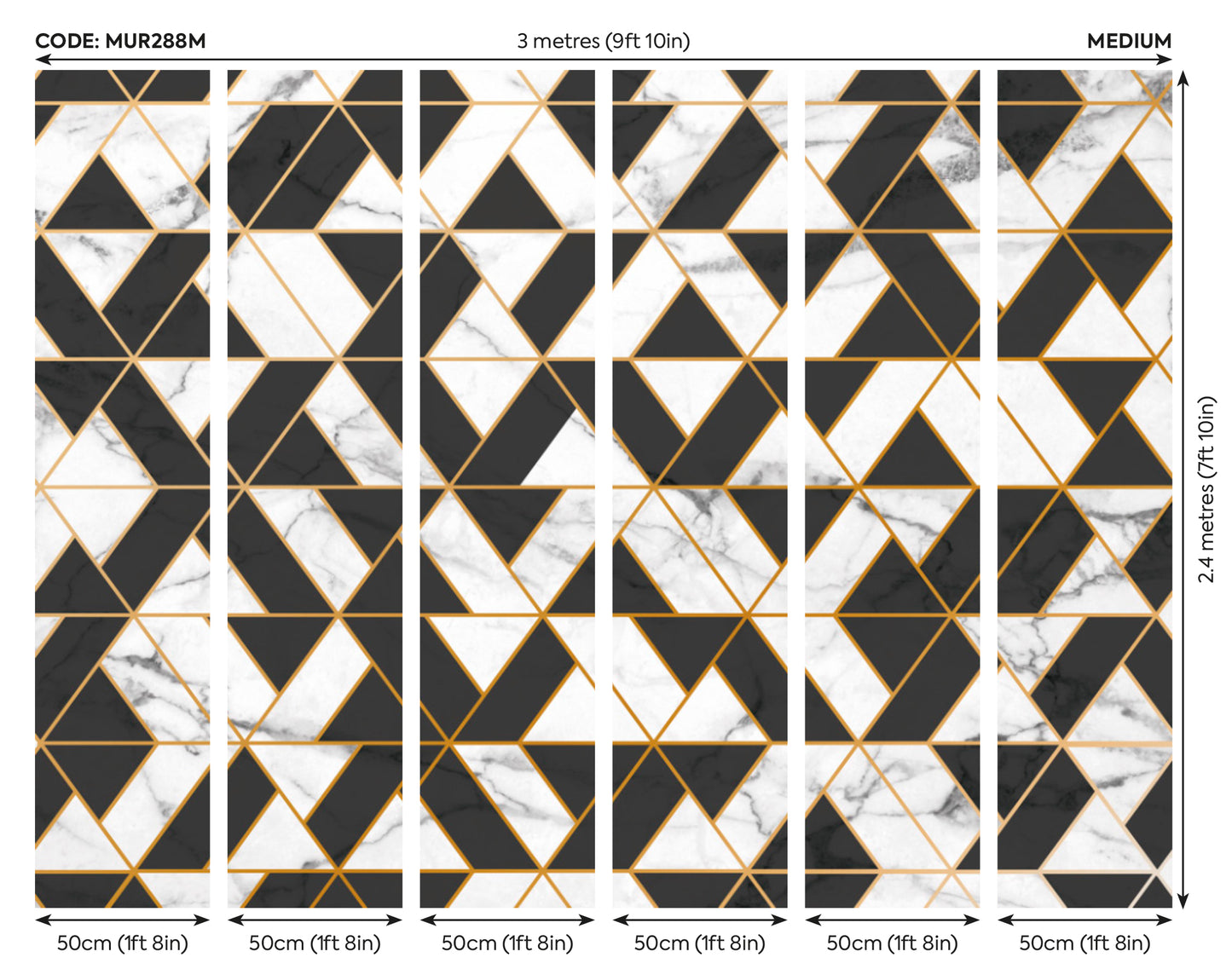 MARBLED TEXTURED GEOMETRIC - White