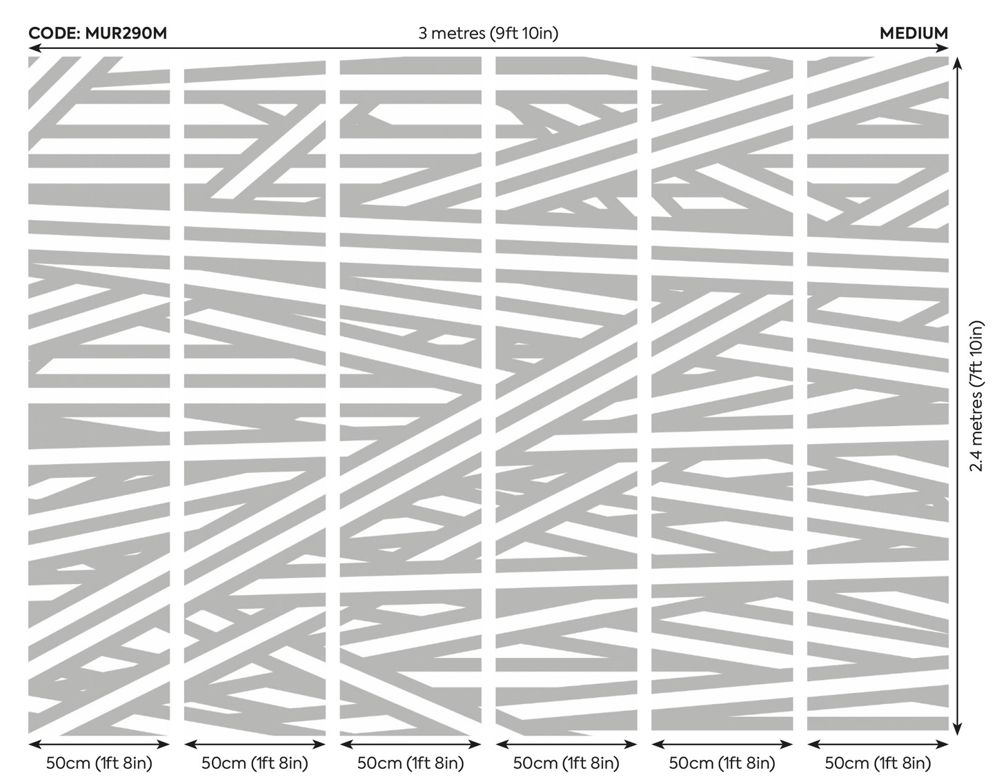STRIPED CRISS CROSS PATTERN - Grey