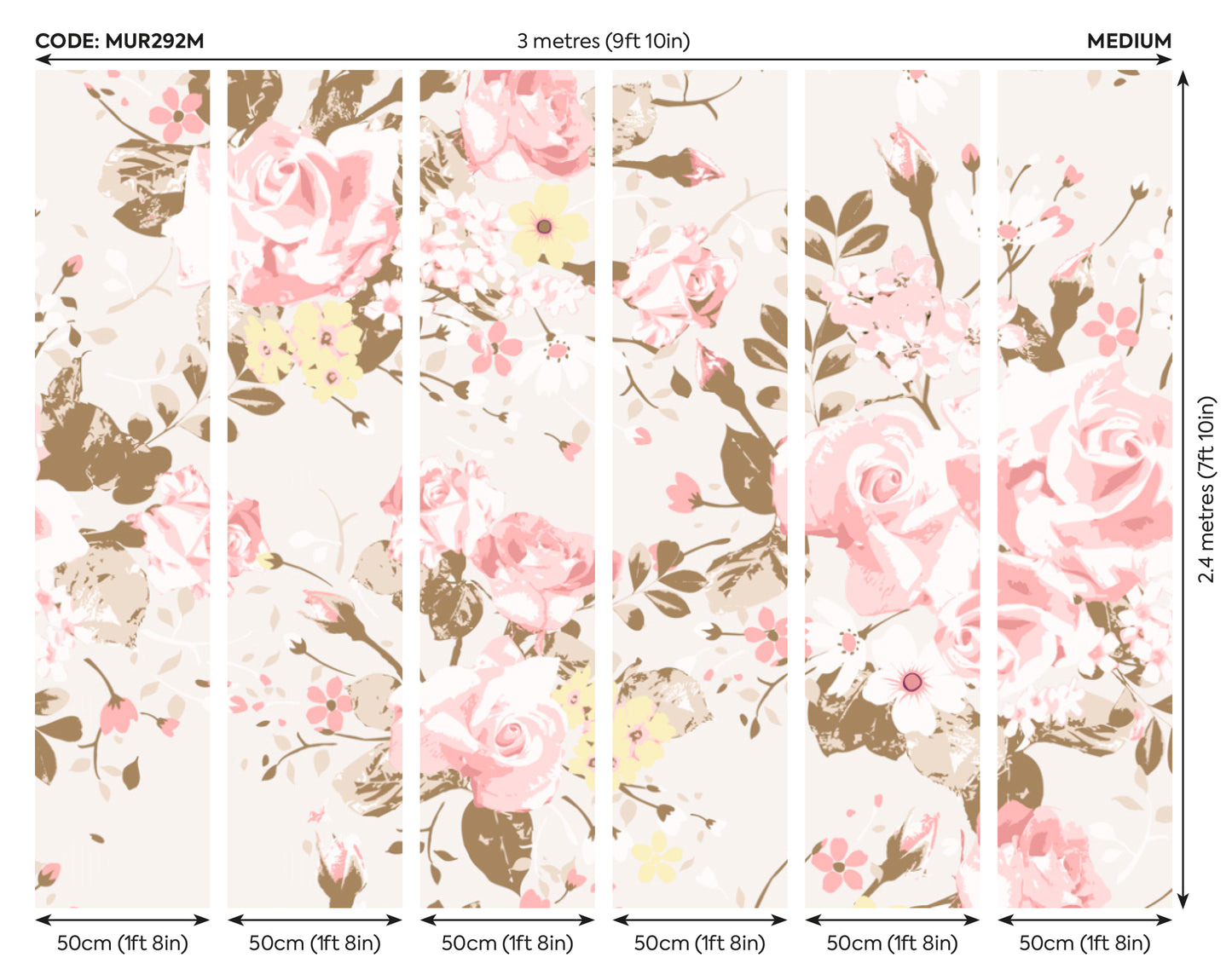VINTAGE ROSE PATTERN - Pink