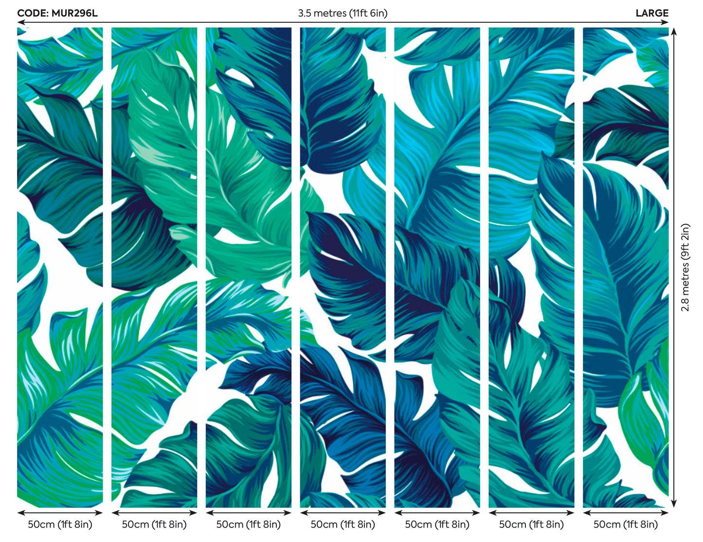 BOLD TROPICAL LEAVES - Green