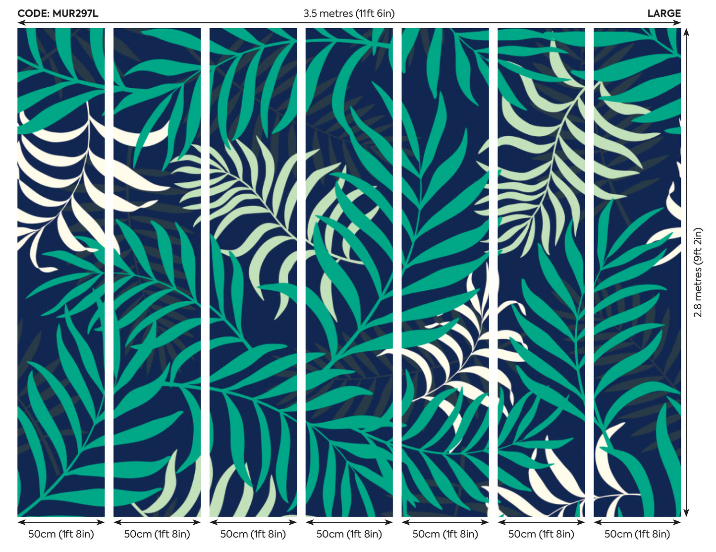 EXOTIC JUNGLE LEAVES - Green