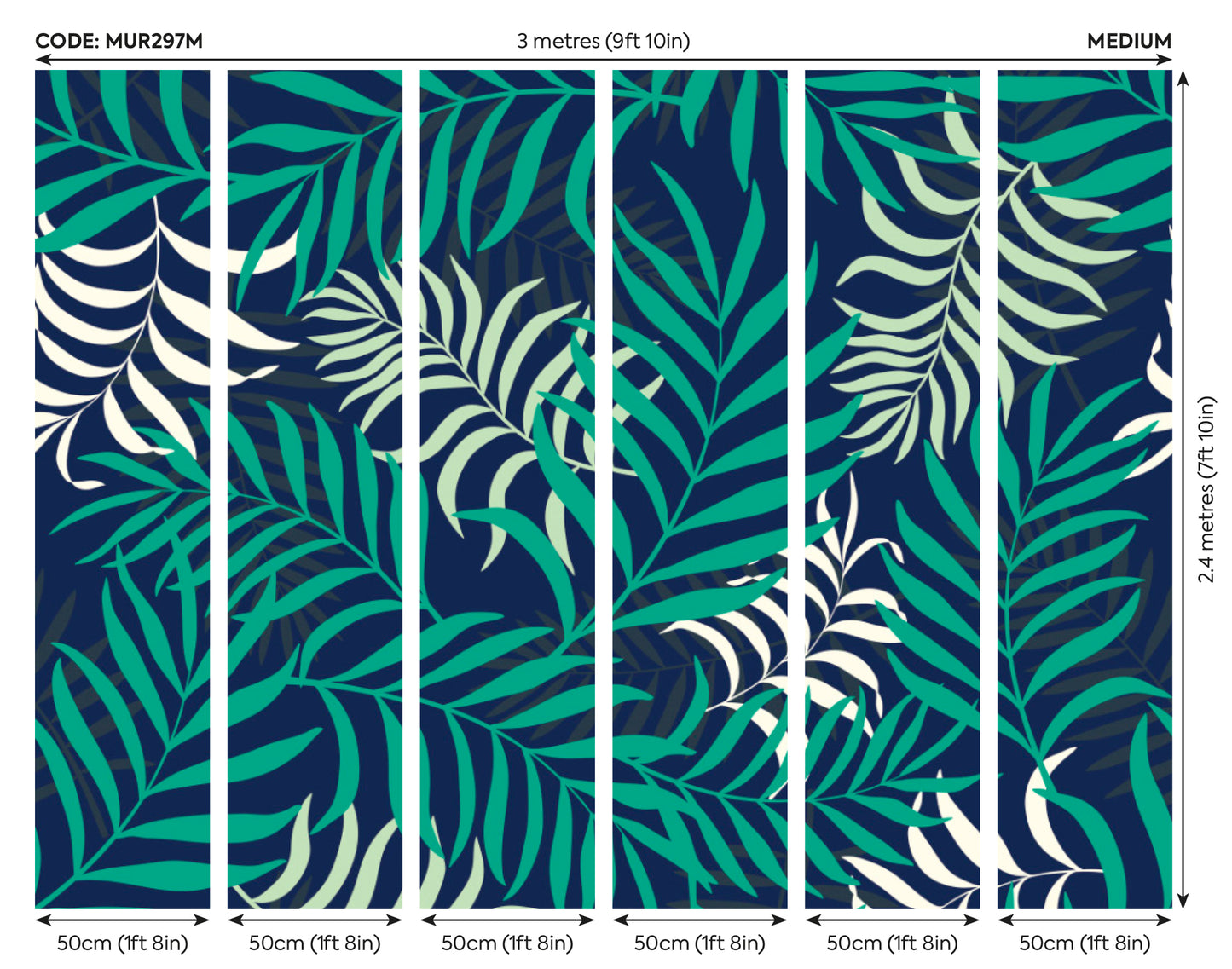 EXOTIC JUNGLE LEAVES - Green