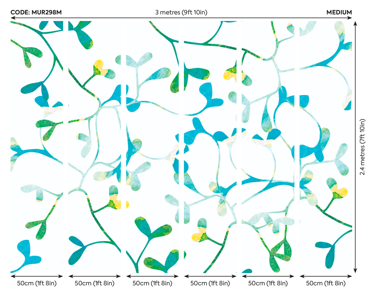 WATERCOLOURED PETALS - Blue