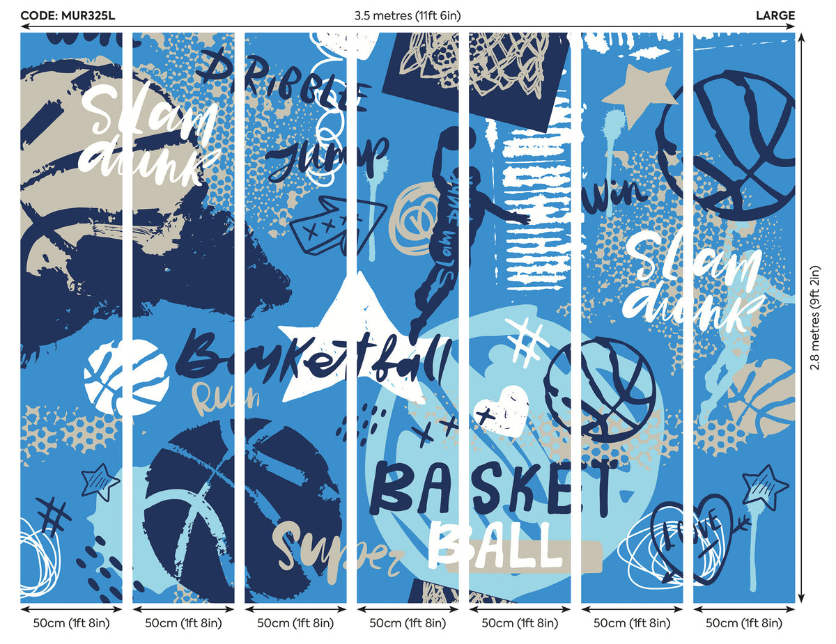 GRAFFITI BASKETBALL - Blue