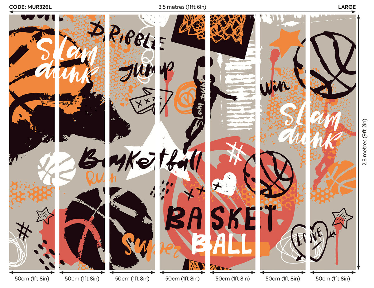 GRAFFITI BASKETBALL - Orange