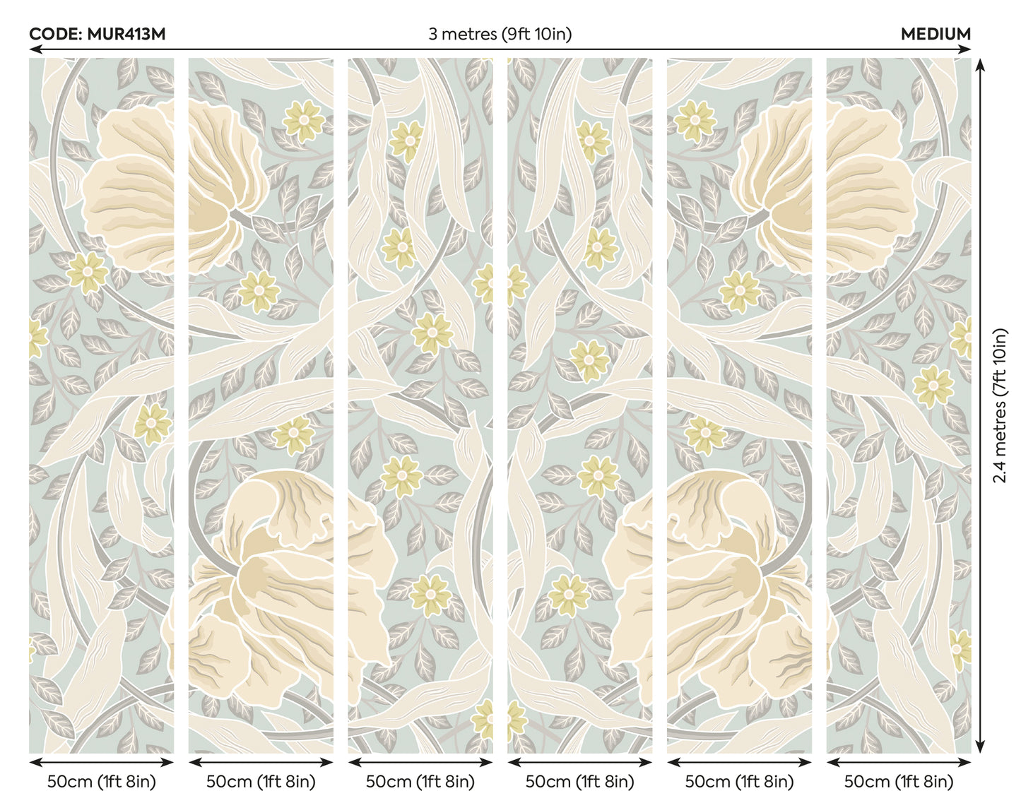 FLOWER CIRCLE - Duck Egg and Linen