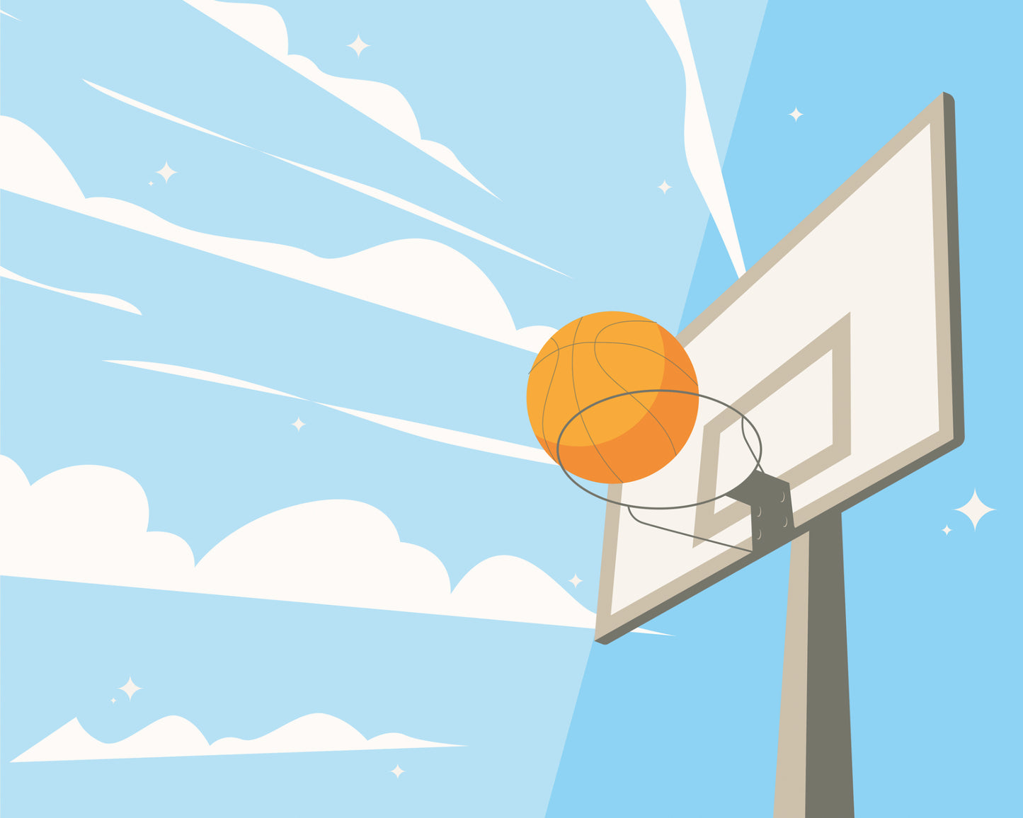 GRAPHIC BASKETBALL HOOP - Blue