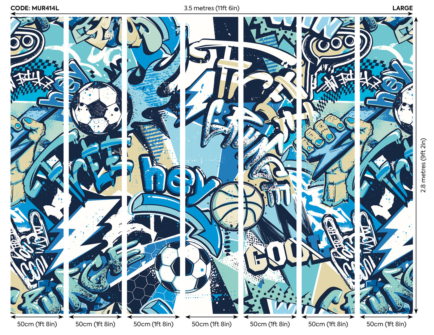 SPORTS GRAFFITI - Blue Mix