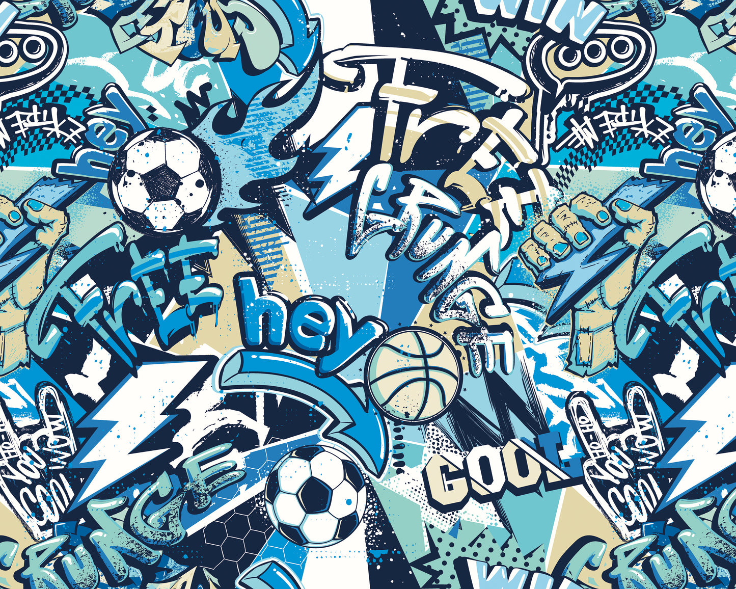 SPORTS GRAFFITI - Blue Mix