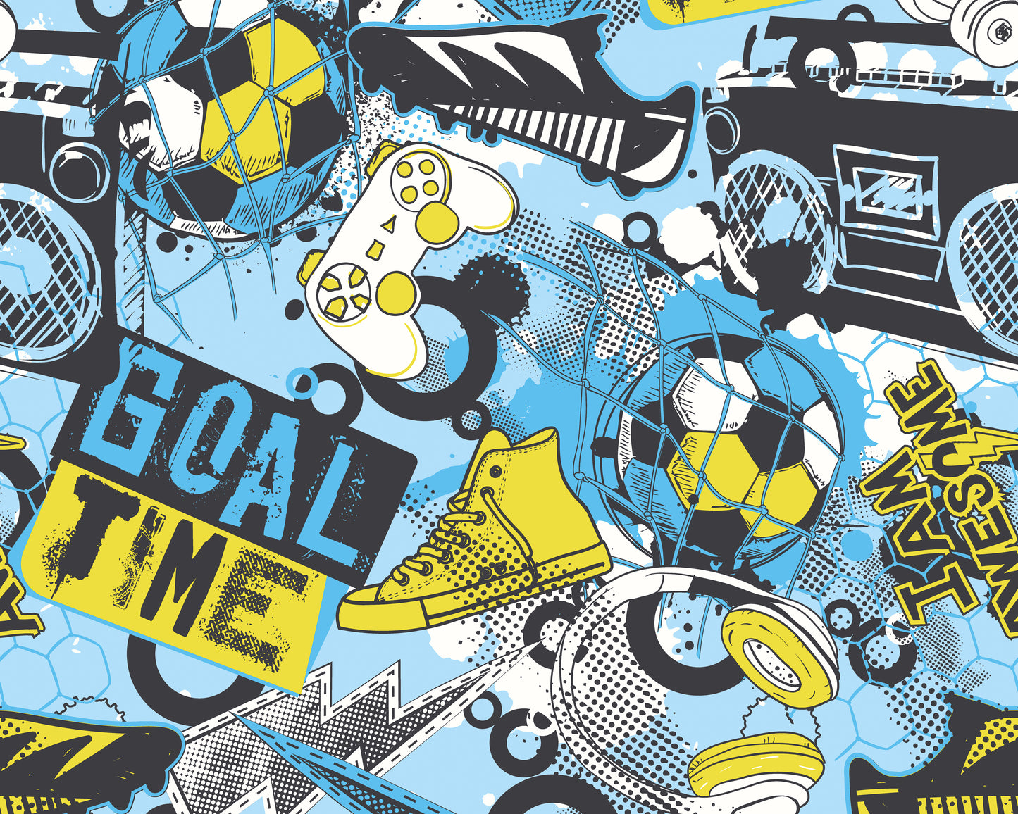GAMES SPLASH - Blue & Lime