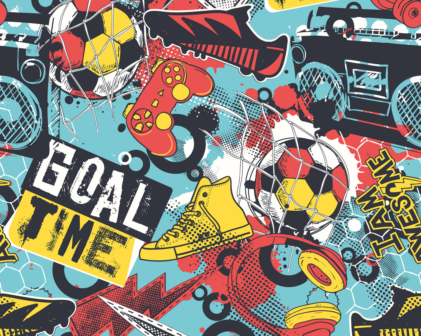 GAMES SPLASH - Red & Petrol