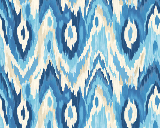WATERCOLOUR IKAT - Inky Blue