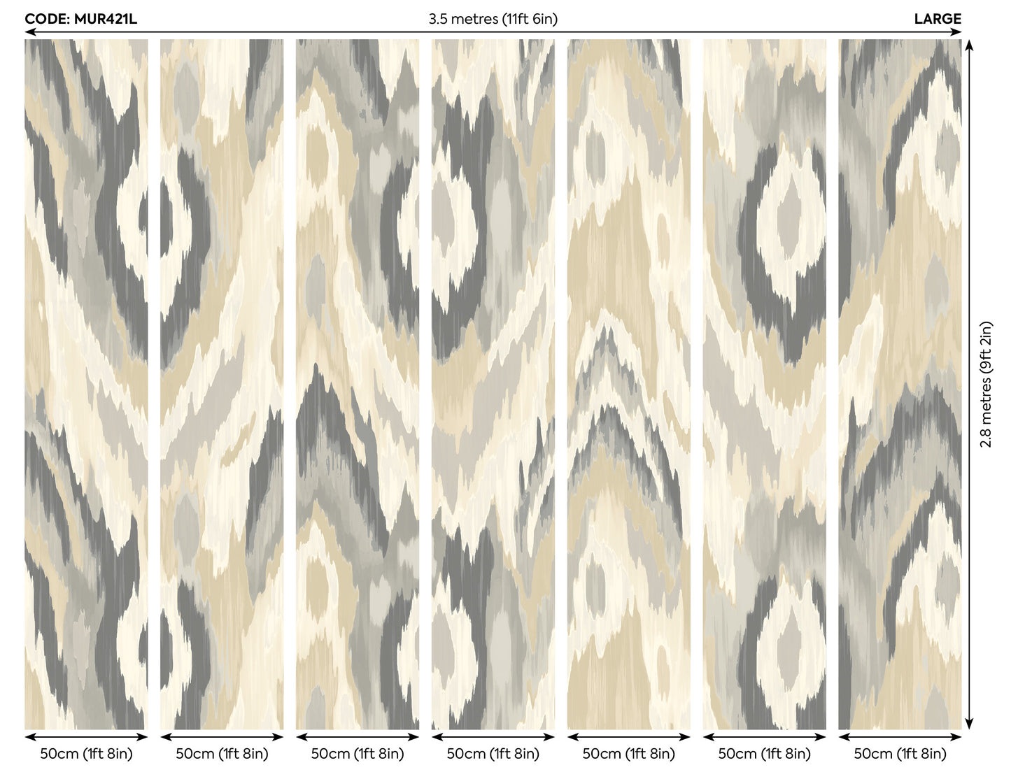WATERCOLOUR IKAT - Stone & Linen