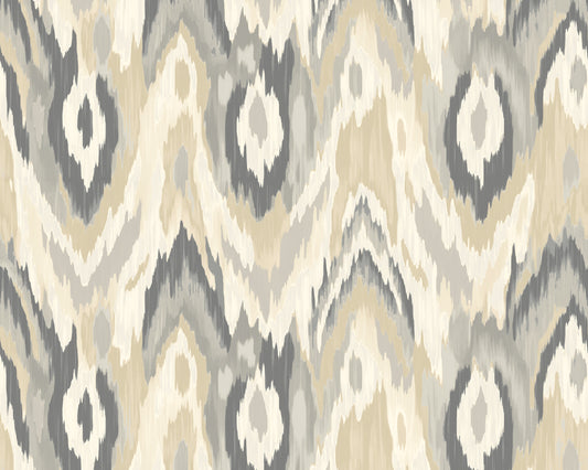 WATERCOLOUR IKAT - Stone & Linen