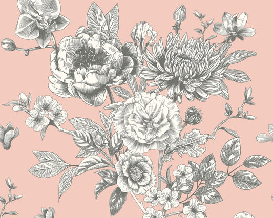 LARGE ROSE TOILE - Blush