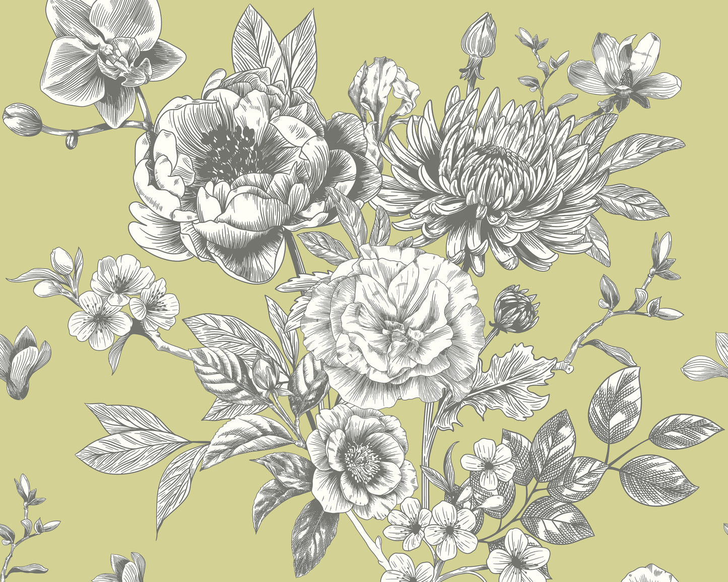 LARGE ROSE TOILE - Apple Green