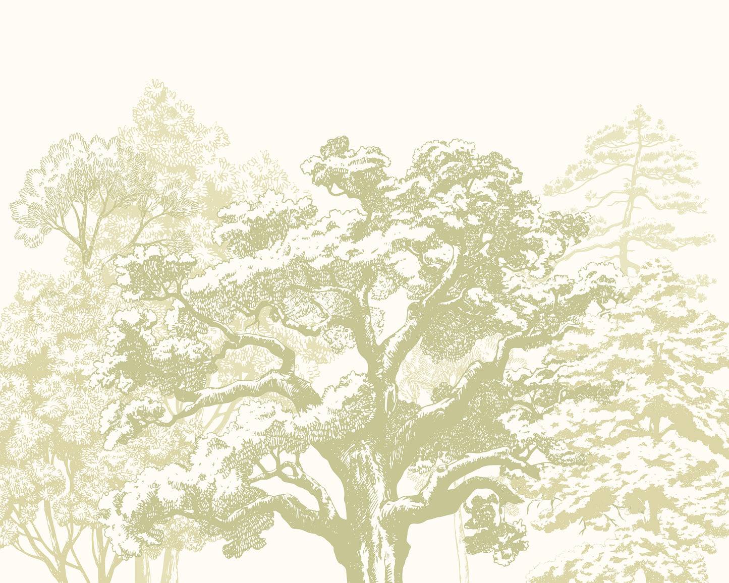 ETCHED TREES - Apple Green