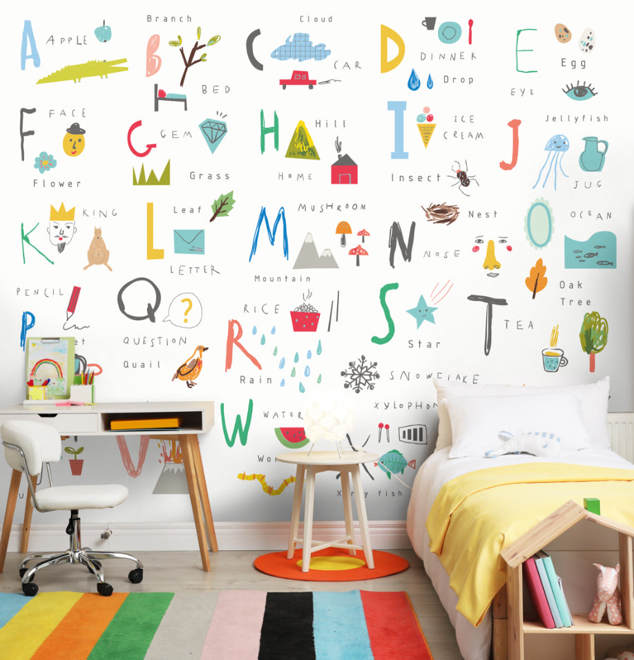 CHILDRENS ALPHABET ILLUSTRATIONS - Multi Bright