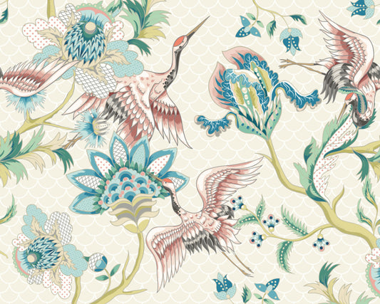 CRANES IN FLIGHT - Cream