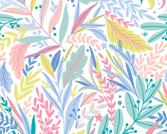 PATTERNED LEAVES - Pastel
