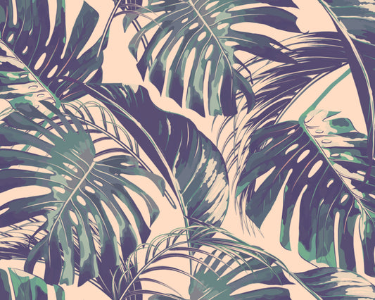 PALM LEAVES - Blush & Jade
