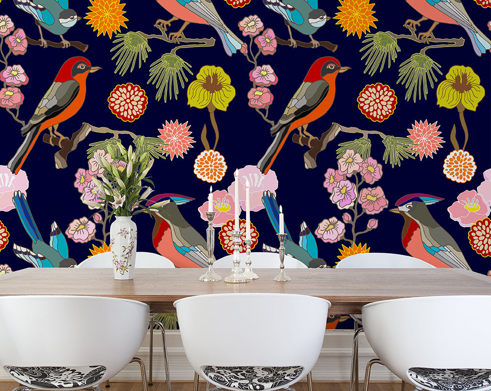 FLORAL BIRDS - Ink