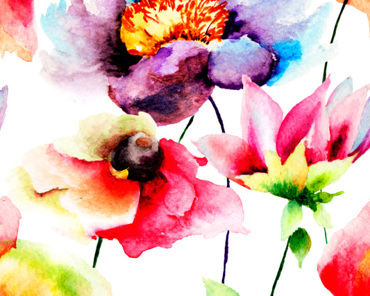 WATERCOLOUR FLORA - Multi Bright