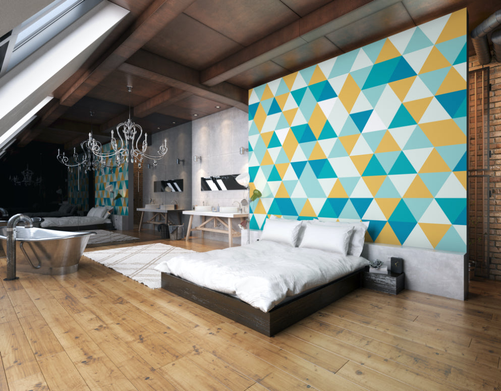 GEOMETRIC - Jade & Mustard