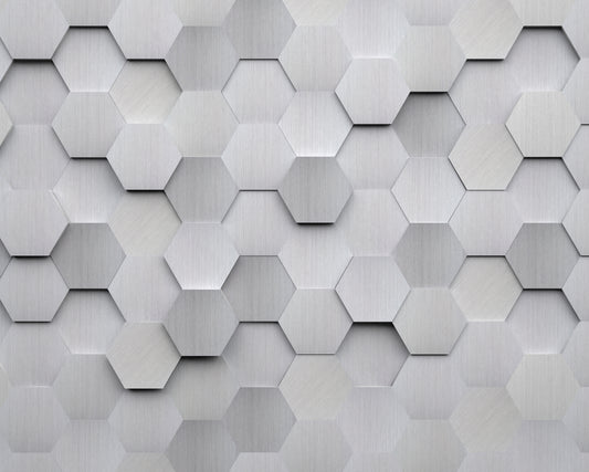 METAL HEXAGONS - Silver