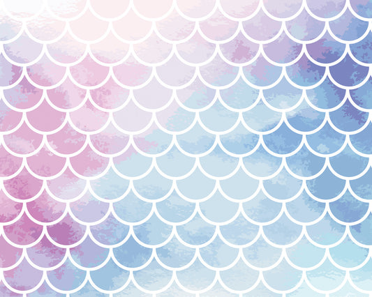 WATERCOLOUR MERMAID SCALES - Pastel