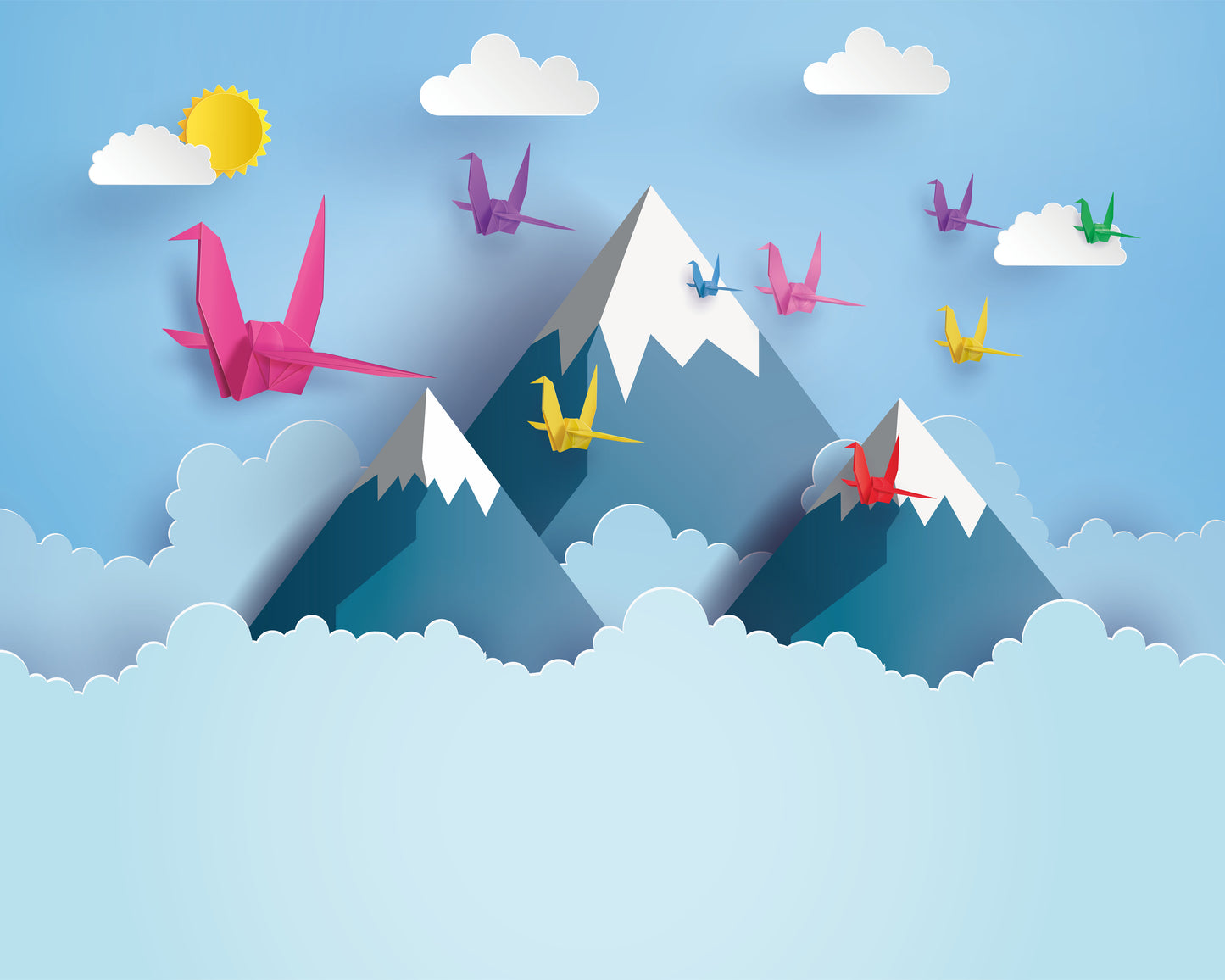 ORIGAMI MOUNTAINS - Powder Blue