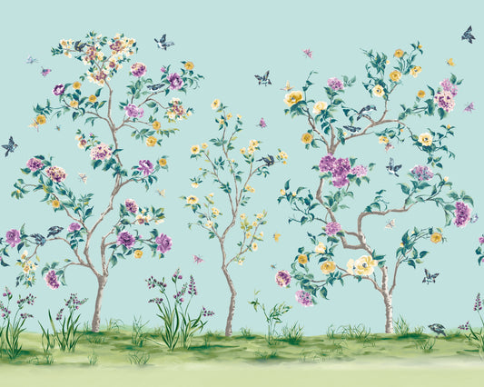 ORIENTAL FLOWER TREE - Blue