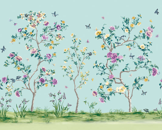 ORIENTAL FLOWER TREE - Blue