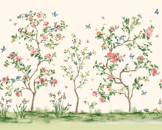 ORIENTAL FLOWER TREE - Cream
