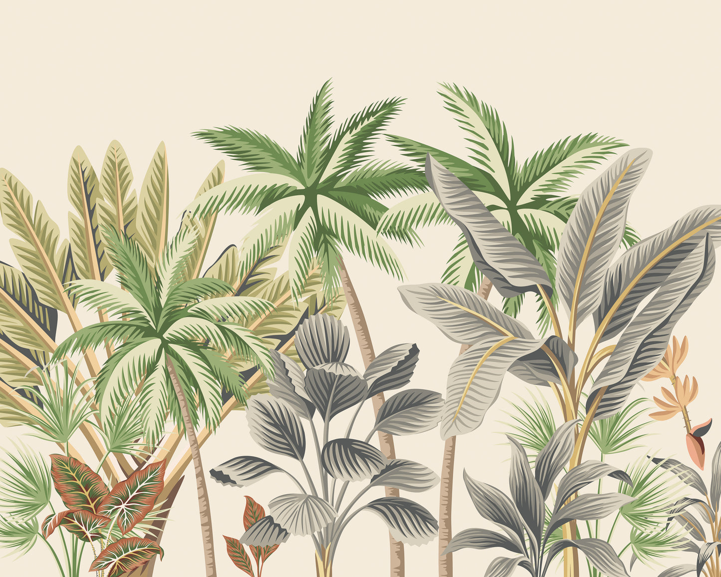 TROPICAL PALM TREES - Natural
