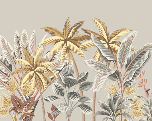 TROPICAL PALM TREES - Grey