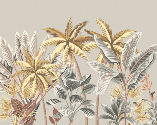 TROPICAL PALM TREES - Grey