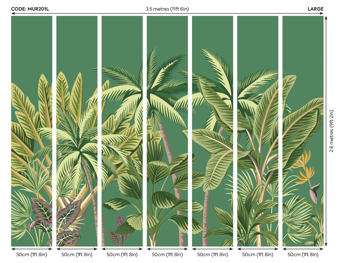 TROPICAL PALM TREES - Green