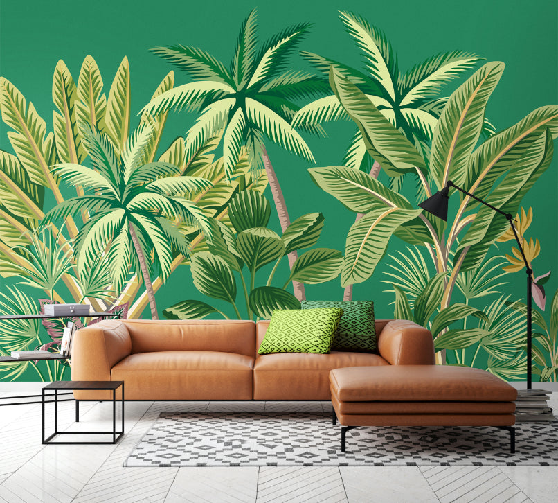 TROPICAL PALM TREES - Green