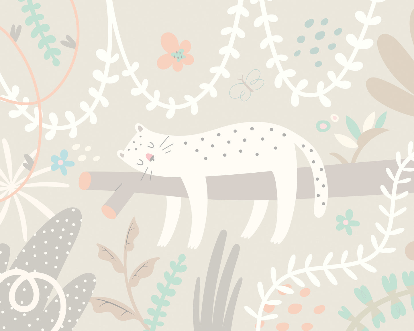 SLEEPING JUNGLE LEOPARD - Grey