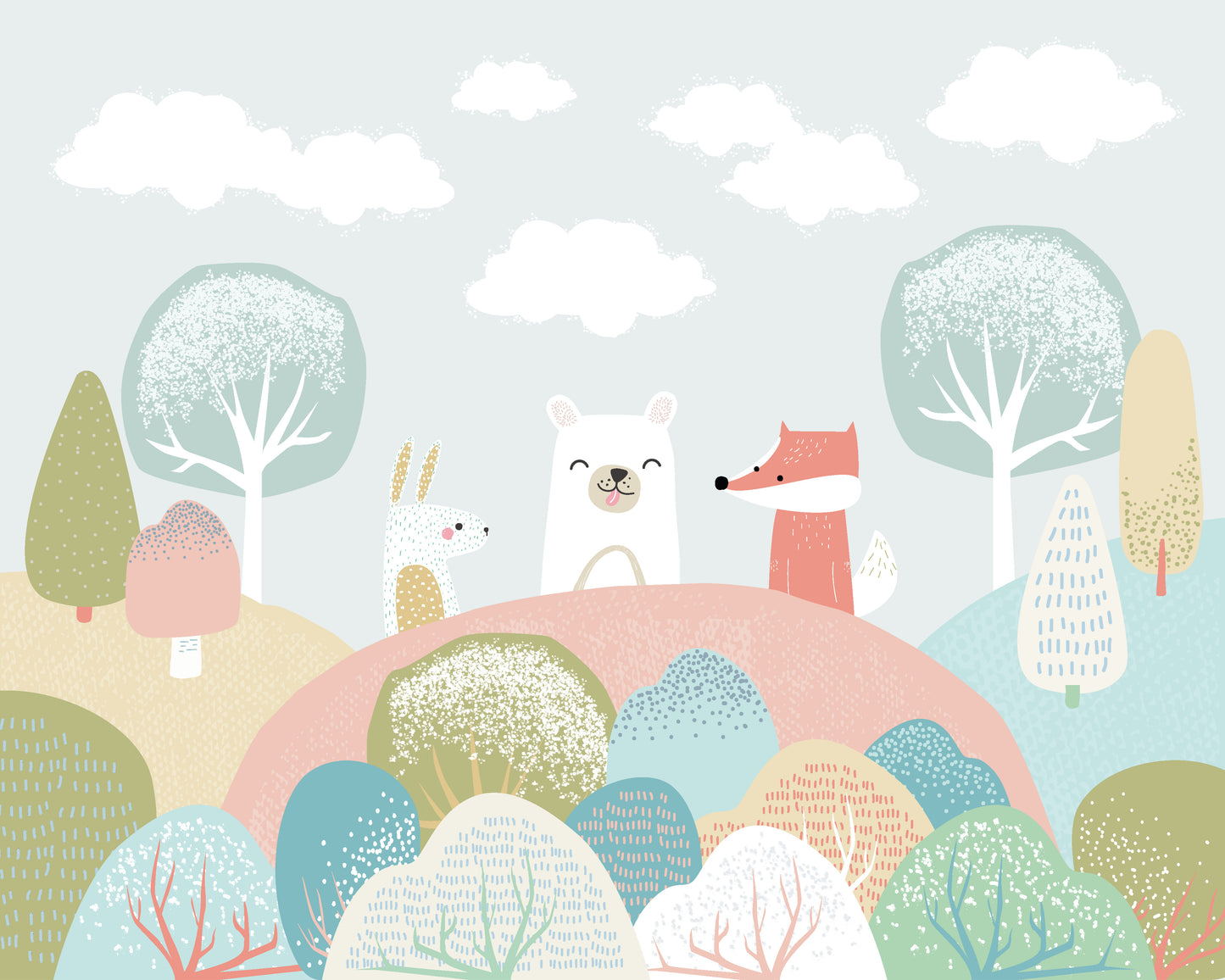 WOODLAND FRIENDS - Grey
