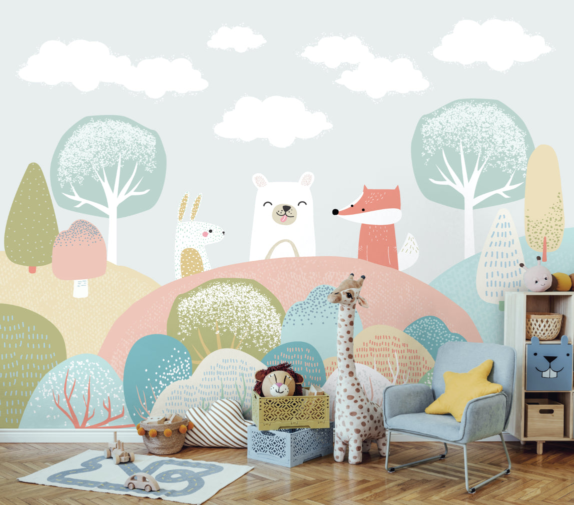 WOODLAND FRIENDS - Grey