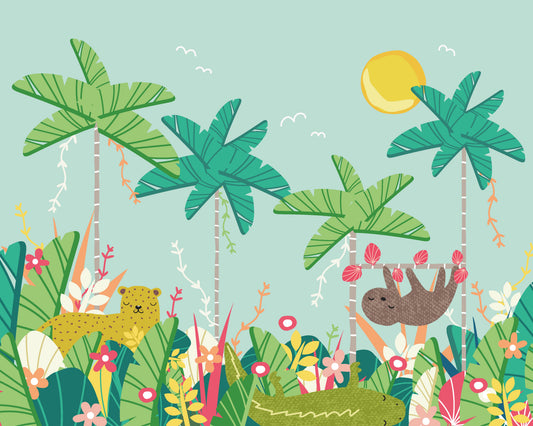 JUNGLE ANIMALS - Blue
