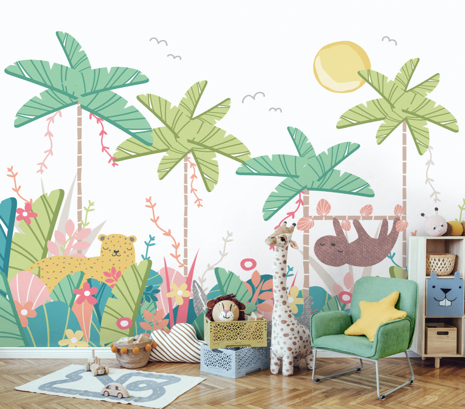 JUNGLE ANIMALS - Pale Green