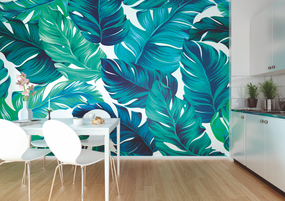 BOLD TROPICAL LEAVES - Green