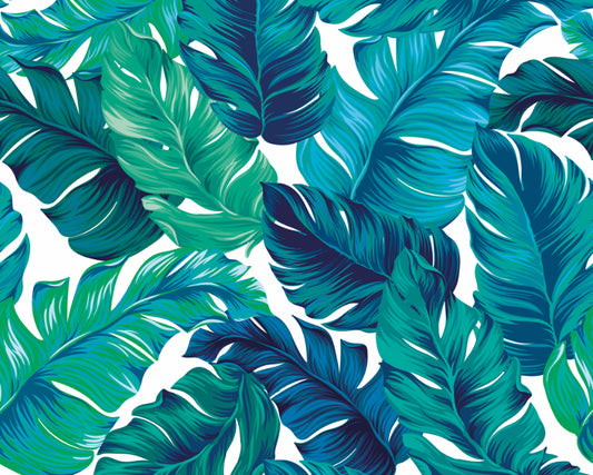 BOLD TROPICAL LEAVES - Green