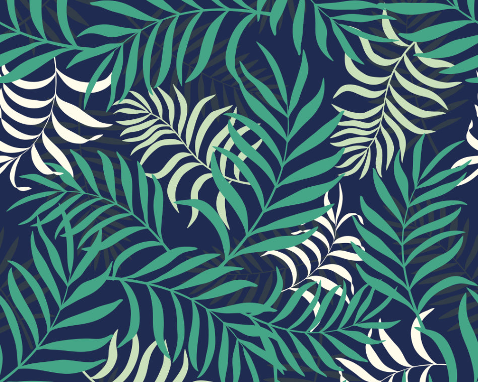 EXOTIC JUNGLE LEAVES - Green