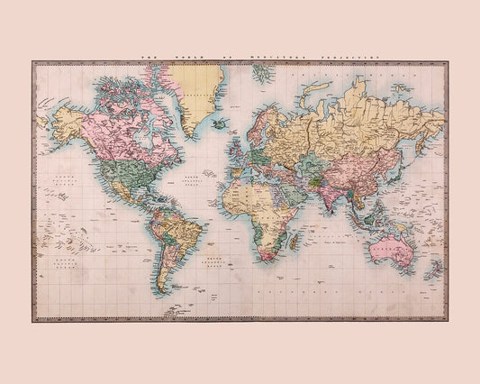 HISTORIC WORLD MAP - Natural